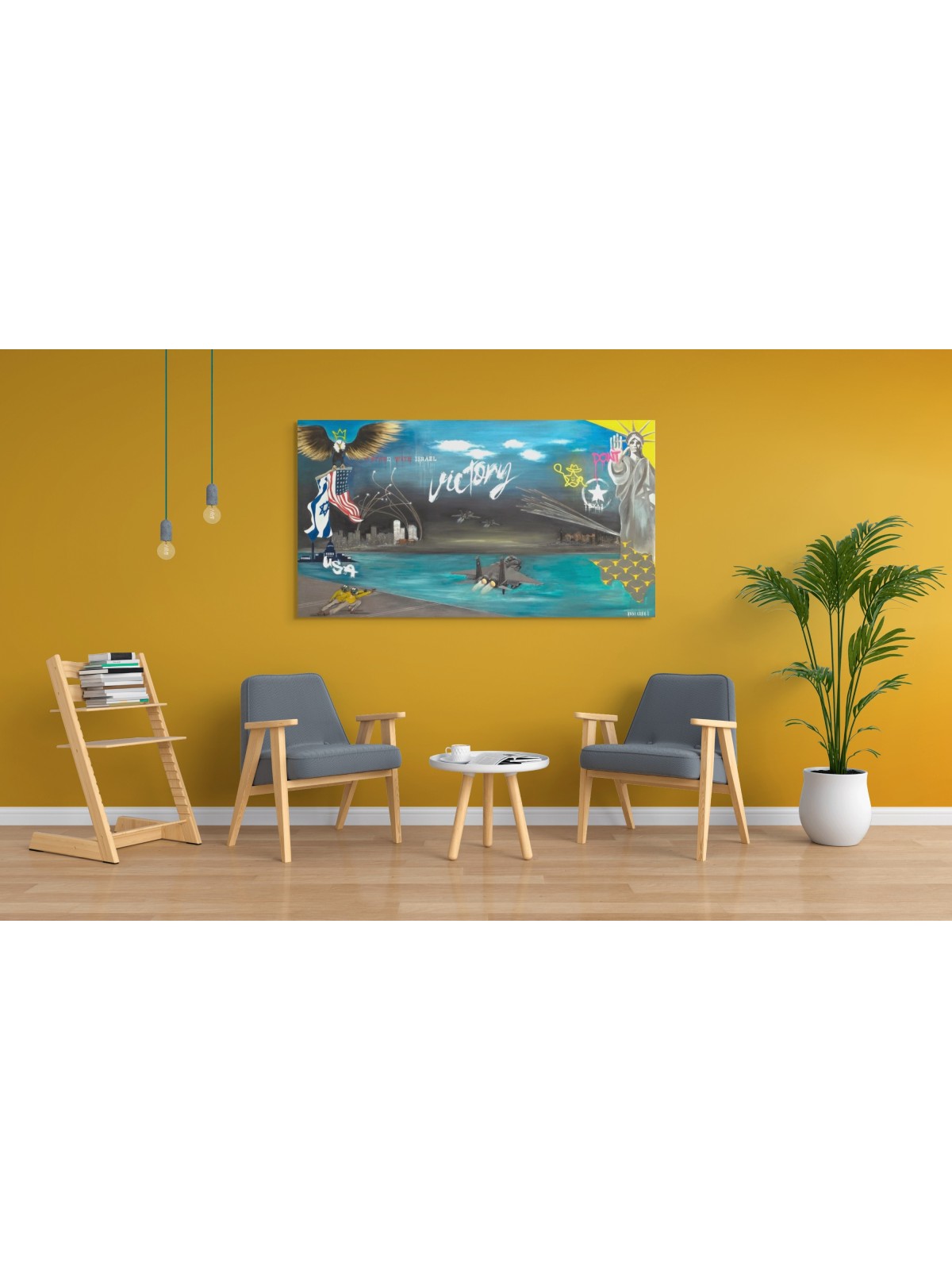 ניצחון ואחדות צבעוניים: ישראל וארה"ב Paintin, תקציר יהודי א